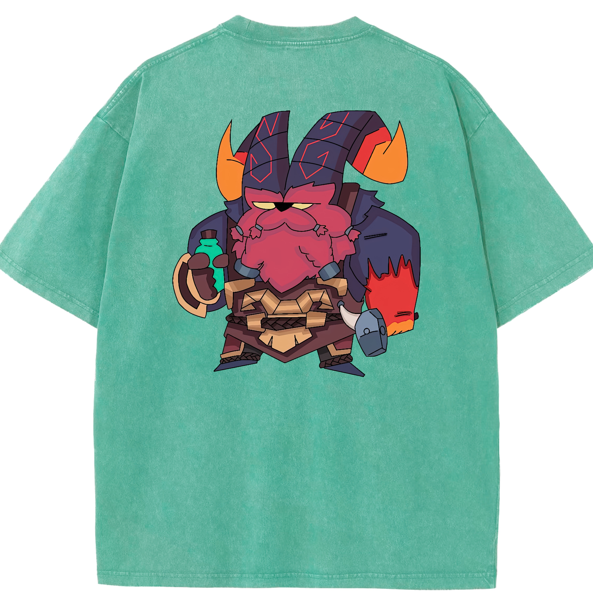 リーグ・オブ・レジェンド League of Legends LOL 綿100% ヴィンテージ風 半袖Tシャツ（背面プリント）
